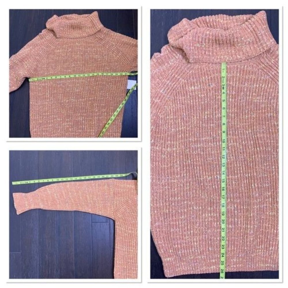 NWT Free People Leo Long Sleeve Cowl Neck Knit Tunic Sweater Petal Combo Small - Picture 11 of 11
